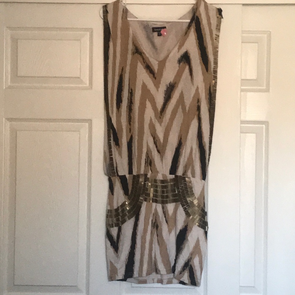 Barely worn gold beaded dress
